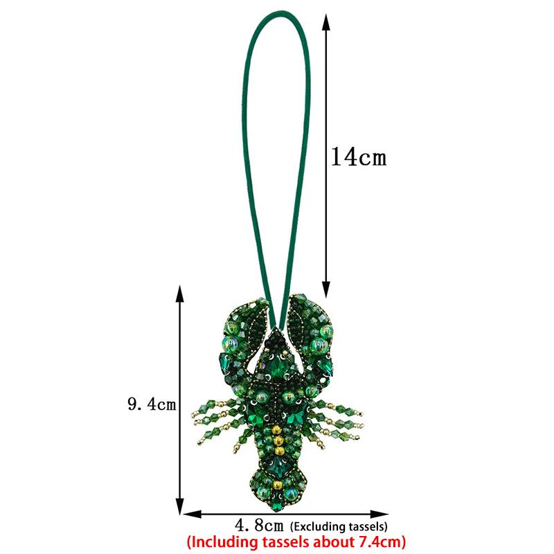 Crayfish  Beaded Bag Pendant Crab Bag Accessories Cute Creative Bag Decorative Chain Lanyard