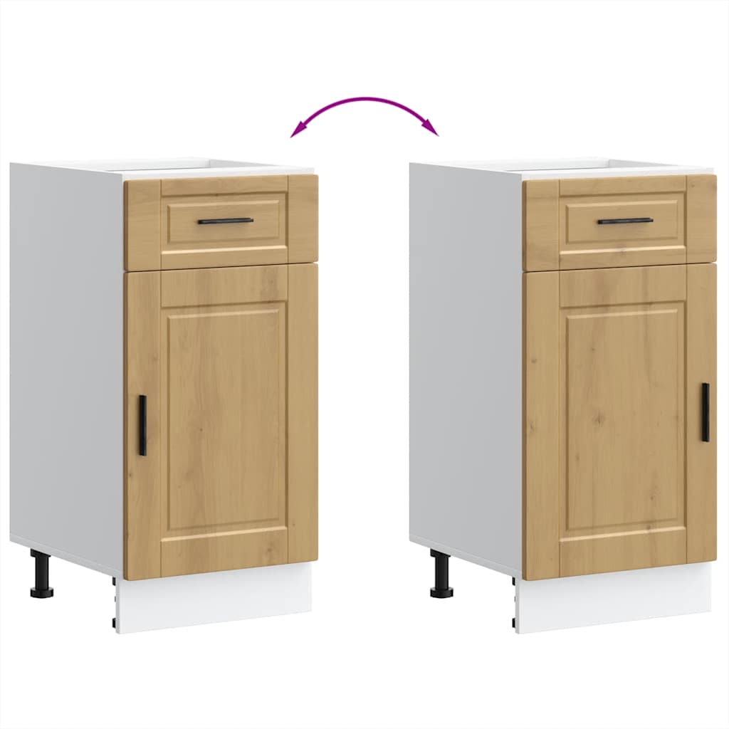 Vidaxl Szafka Kuchenna Dolna, Porto, Dąb Artisan