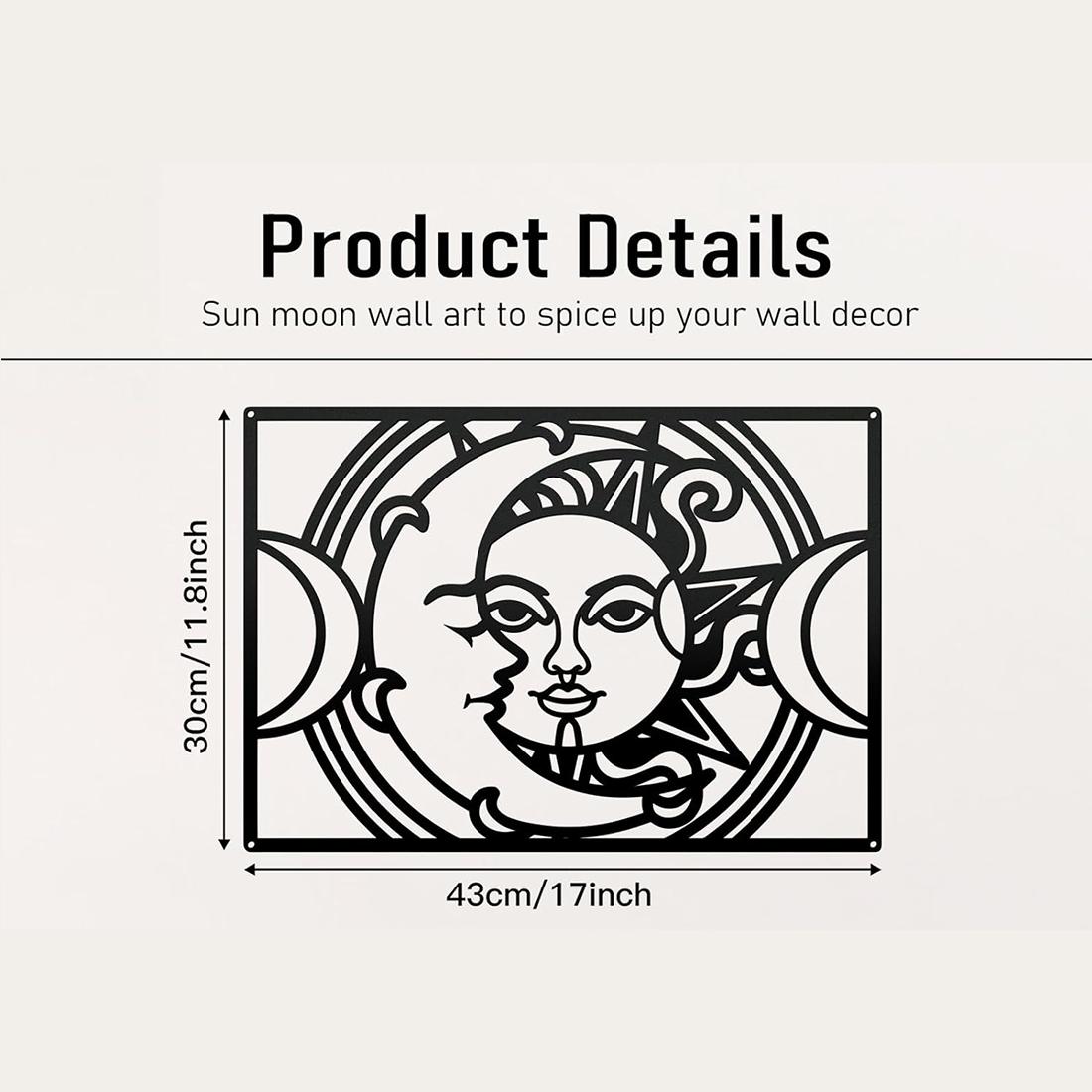 

Черный металлический декор стен: Потрясающее искусство из железа «Солнце и Луна». Bohemian для современных помещений. Линия Sun and Moon Bohemian для шикарного дома. темно-синий