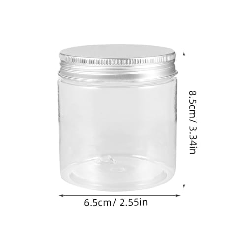 Wide Mouth Mason Jars Bulk - 6 Plastic Jars with Lids, Clear Storage Containers, Small Canning Jars, Wide Mouth Canning Supplies Jars, Cosmetic Jars
