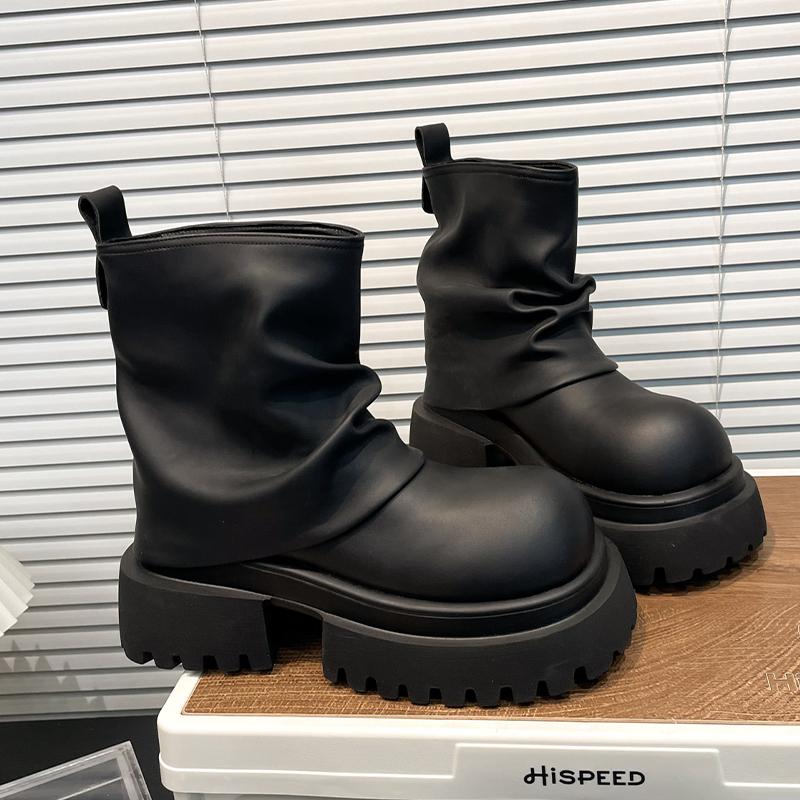 Fashion Flats Platform Women High Boots Designer Dress New Winter Shoes Fashion Chelsea Boots 2025 Casual Sport Brand Goth Botas Mujer