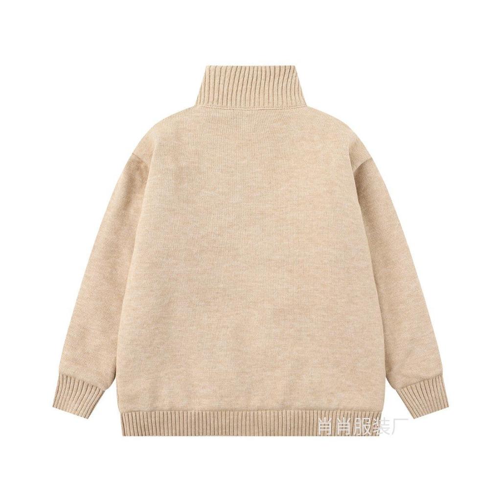 2026 Höst/Vinter Herrarbetsklädesstil Ståkrage Blixtlås Cardigan med Pälskrage