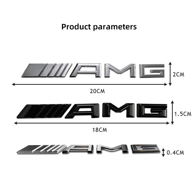 Stemma Metallico 3D AMG Adesivo Decalcomania per Bagagliaio Posteriore Auto per Mercedes Benz W204 W205 W203 W211 W212 W213 W201 W210 W124 W126 W140 YM9