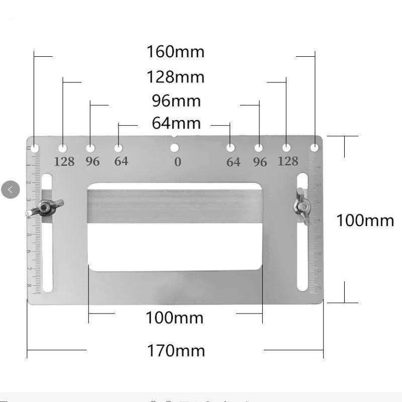 Boring Hole Locator Door Knob Installation Jig Adjustable Stainless Steel Punch Locator Portable Woodworking Accessories