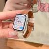 The Thin Pebbled Leather Strap Is Suitable for AppleWatch10, Apple Watch S9iwatch87th Generation SE Girl