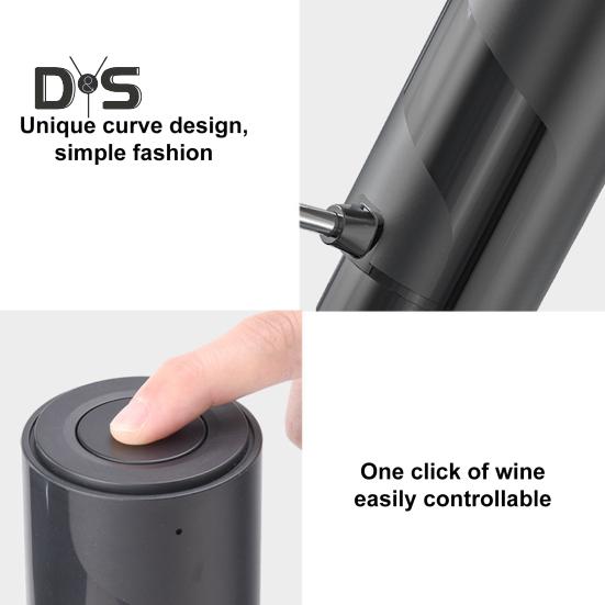 Elektrický dekantér na víno Automatický provzdušňovač vína USB dobíjecí jednodotykový dávkovač vína Výkonný nalévač vína pro rychlou dekantaci Dárek pro milovníky vína