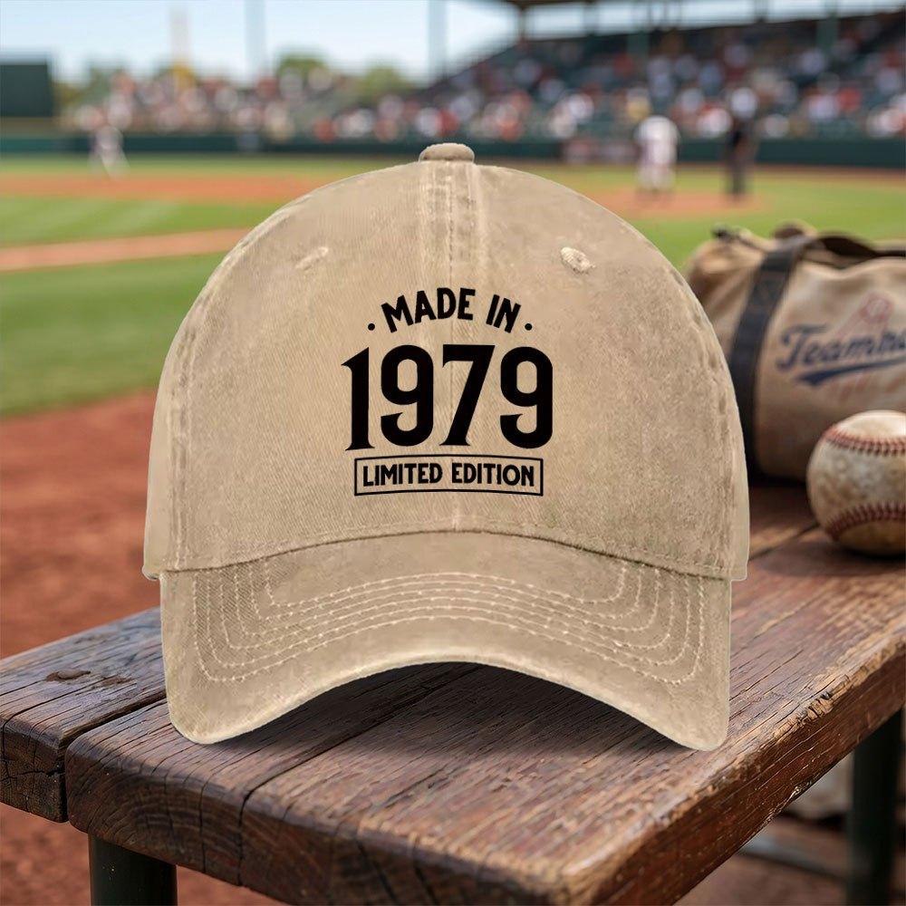 Exquisite MADE IN  LIMITED EDITION Washed Baseball Cap Adjustable Buckle Design Lightweight And Breathable AllSeason Uni