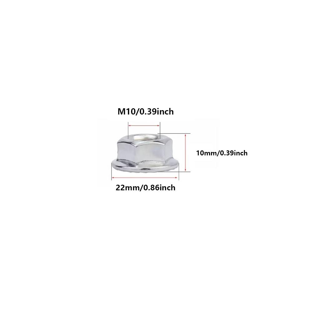 5/10/25/50/100pcs Hex Flange Nuts M3 M4 M5 M6 M8 M10 Black and White Zinc Plated Carbon Steel Metric Hex Nuts