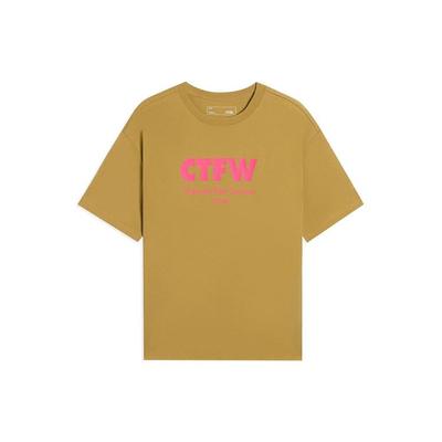 Li Ning Sports Lifestyle Series Letter Print Short Sleeve T-Shirt Unisex Tops Seed-Brown AHSSB85-2