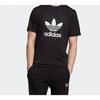 Adidas Originals Trefoil Logo Contrast Round Neck Short Sleeve T-Shirt Men Tops Black ED7043
