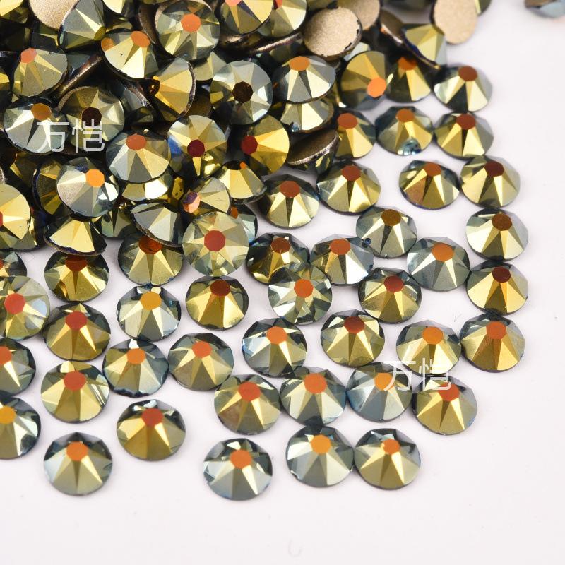 16 Cut Sides Eight Big And Eight Small Imitation Austrian Flat Bottom Drill Nail Drill Ab Color Diy Mobile Phone Case Glass Accessories Rhinestone