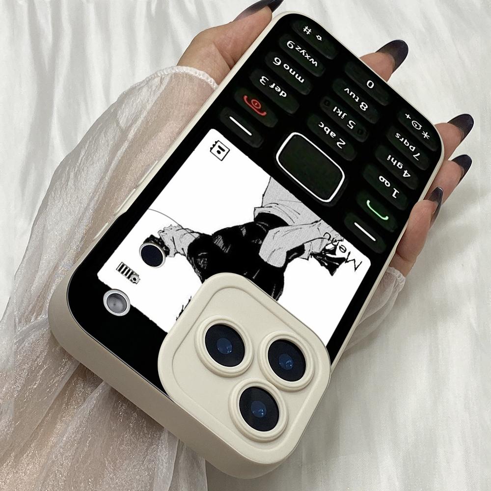 M336 Funny Retro Button Design Angel Eyes Soft Phone Case for iPhone Samsung Galaxy Xiaomi Rdemi Huawei Honor Infinix Realme OPPO vivo All Model cases