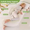 Large Body Pillow, Breathable Full Body Pillow for Side Sleeper Long Bed Pillow