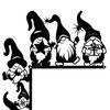 Christmas Gnome Door Frame Decoration Iron Faceless Dwarf Door Corner Sign Hollow Elf Front