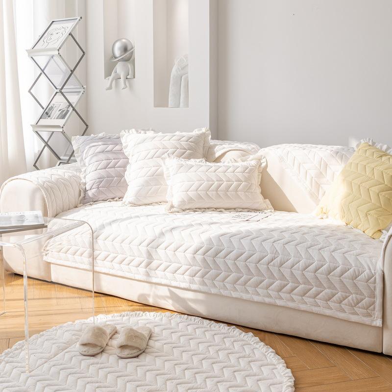 Universal Non-Slip Cushion Simple Modern Sofa Cover Cover Cloth Back Towel Ins Cotton Fabric Sofa Cushion Four Seasons
