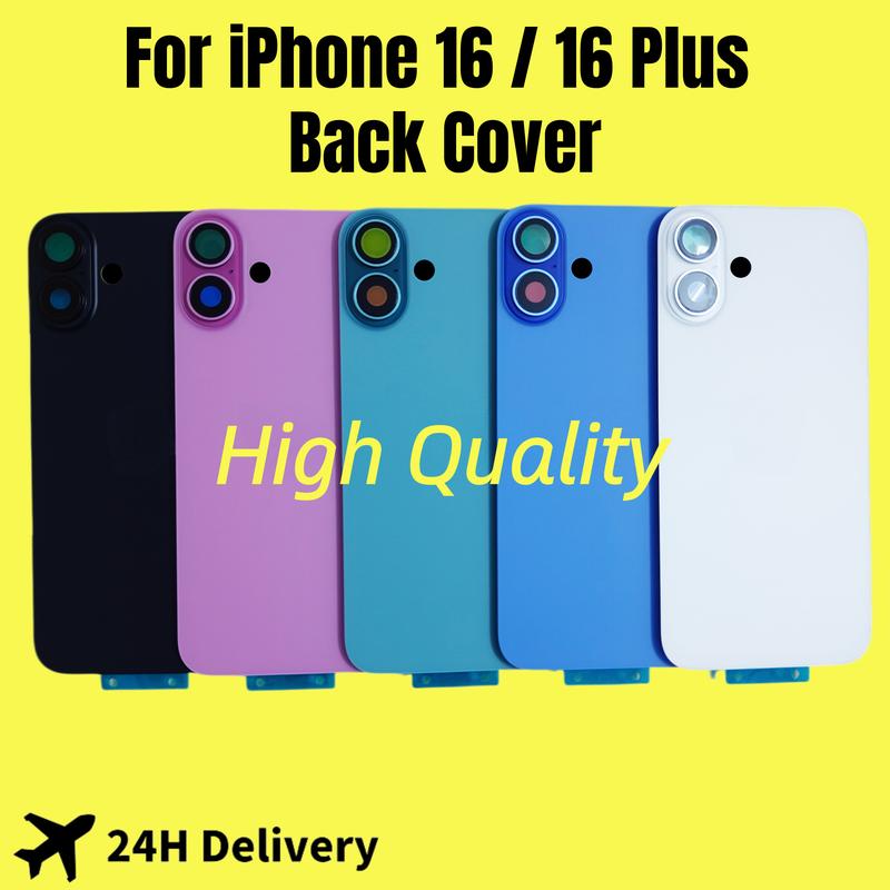 For iPhone 16 / 16 Plus Back Glass Replacement with Wireless Charging Coil & MagSafe Ring, Waterproof Adhesive