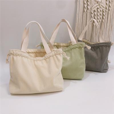 2022 New Style Lunch Bag Canvas Lunch Box Drawstring Picnic Tote Eco Small Handbag Dinner Container Food Storage Bags