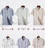 Men's Chinese-Style Summer Tang Suit: Short-Sleeve Linen Hanfu Robe for Middle-Aged and Elderly