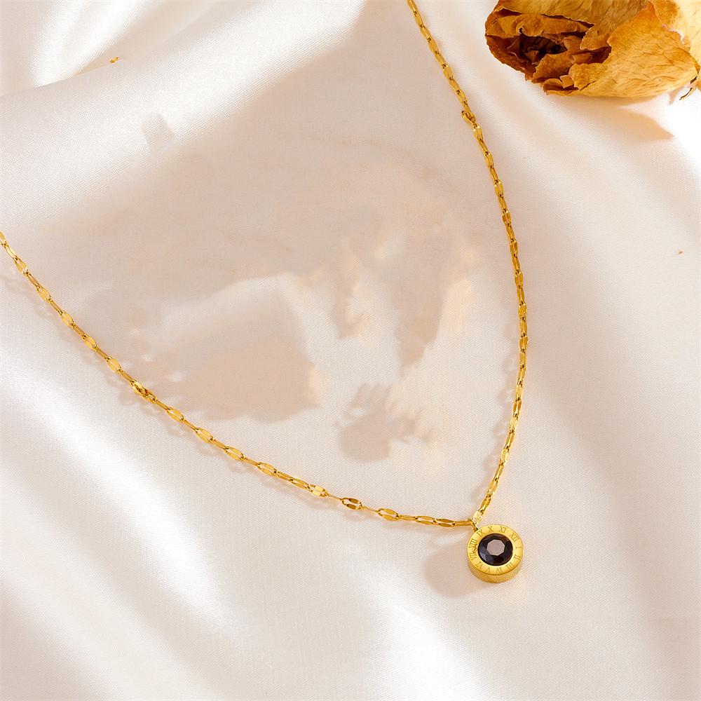 Roman Stainless Steel Jewelry Set: Color-Preserving Necklace, Bracelet & Earrings - Non-Fading, Simple Titanium Design