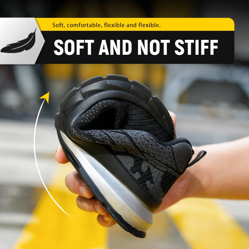 Men'S Safety Shoes Steel Toe Cap Work Shoes Anti Smashing Puncture Prevention Protective Shoes Security Sneakers Wear Resistant