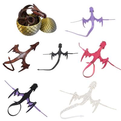 Adjustable Length Handchain PU Leather Dragon Bracelet Cosplay Cuff Arm Band for Fantasy Enthusiasts Unique Accessory