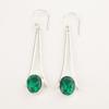 Green Emerald Stone Boho Dangle Engagement Gift Earrings Jewelry Sterling Silver EE-136-9