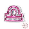New 100% 925 Silver Twelve Constellation Series Pink Charms Beads Fit Qikaola Bracelets DIY Birthday Jewelry