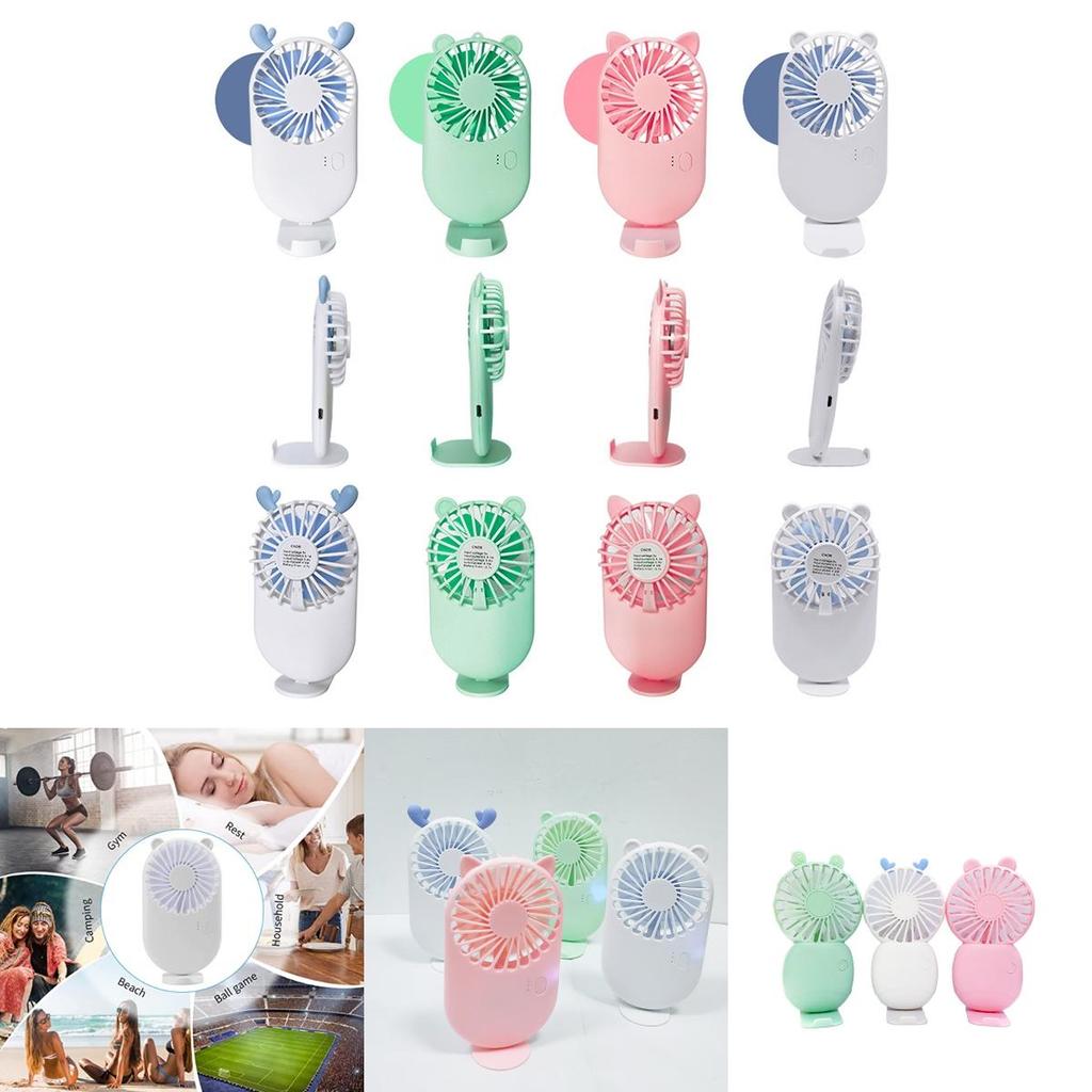 Handheld Mini Usb Fan With Holder Portable And Adjustable For Outdoor Travelling