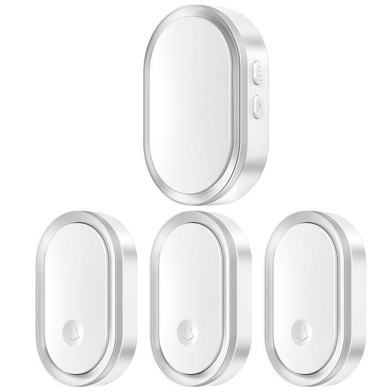 Smart Wireless Remote Doorbell for Home: Long-Distance AC Digital with Elderly Caller Assistance серебряный