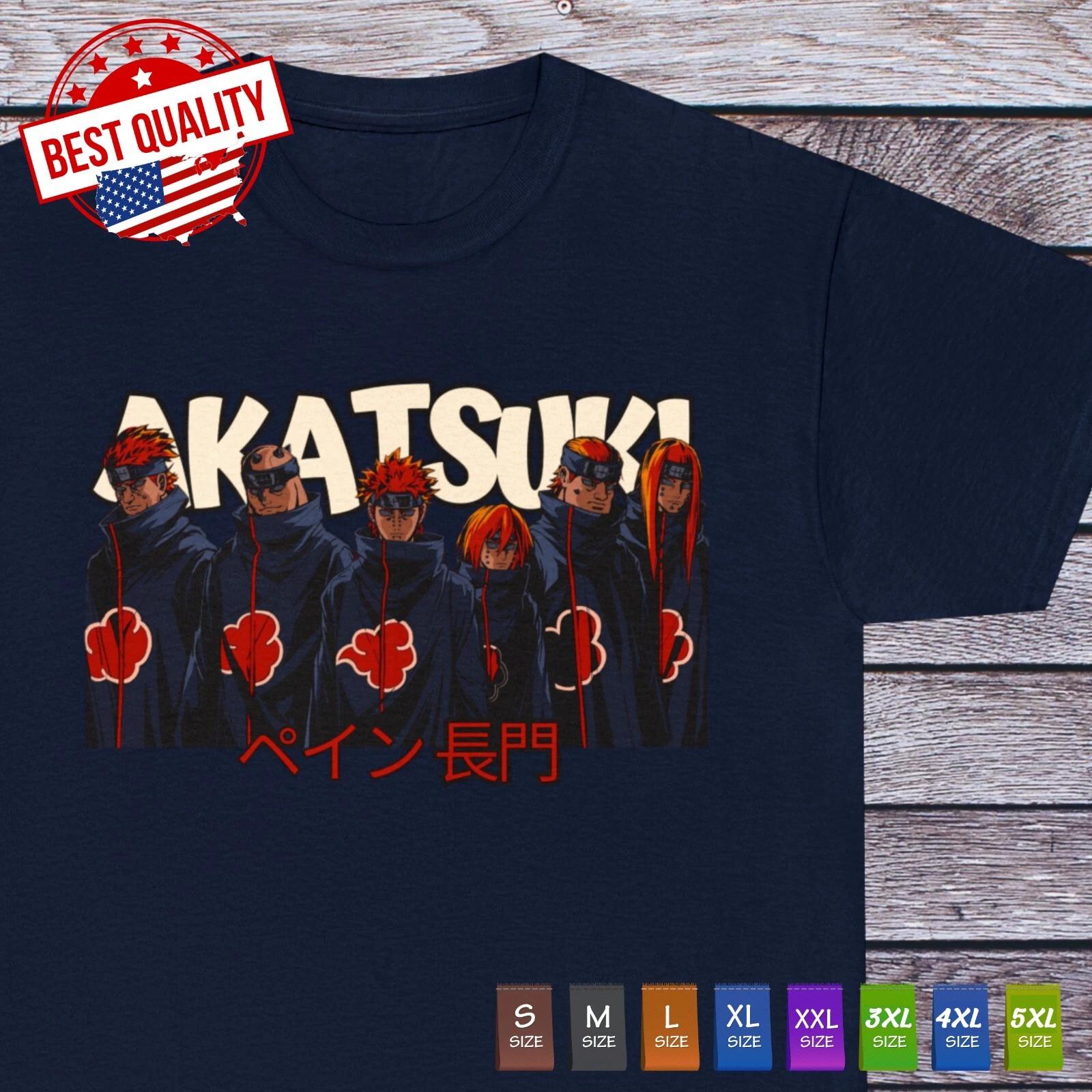 

Akatsuki Pain T Shirt Anime Naruto Shippuden Japanese Tee Cosplay Manga Itachi 4XL