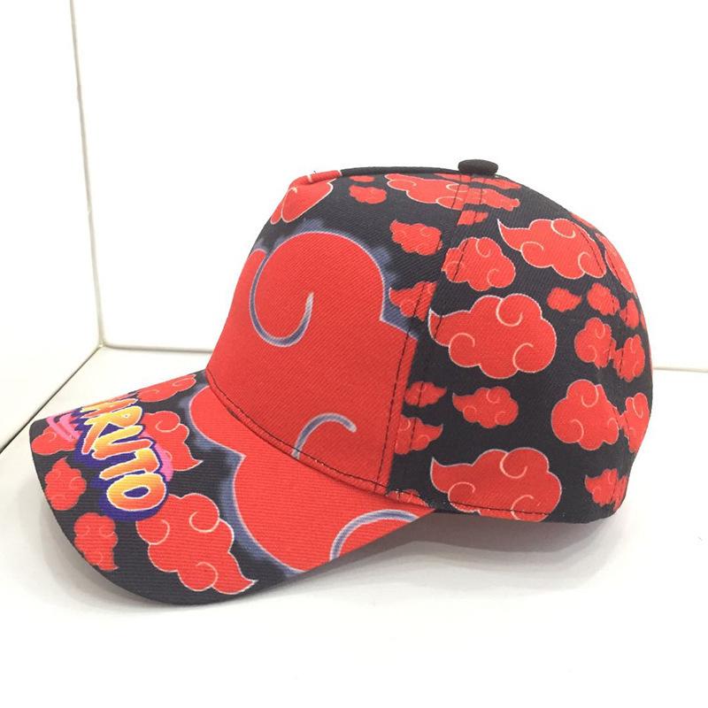 Naruto Mascot Anime Toys Naruto Uchiha Family Red Cloud Cartoon Emblem Hat Embroidered Cotton Baseball Cap Fashion Hat Gifts