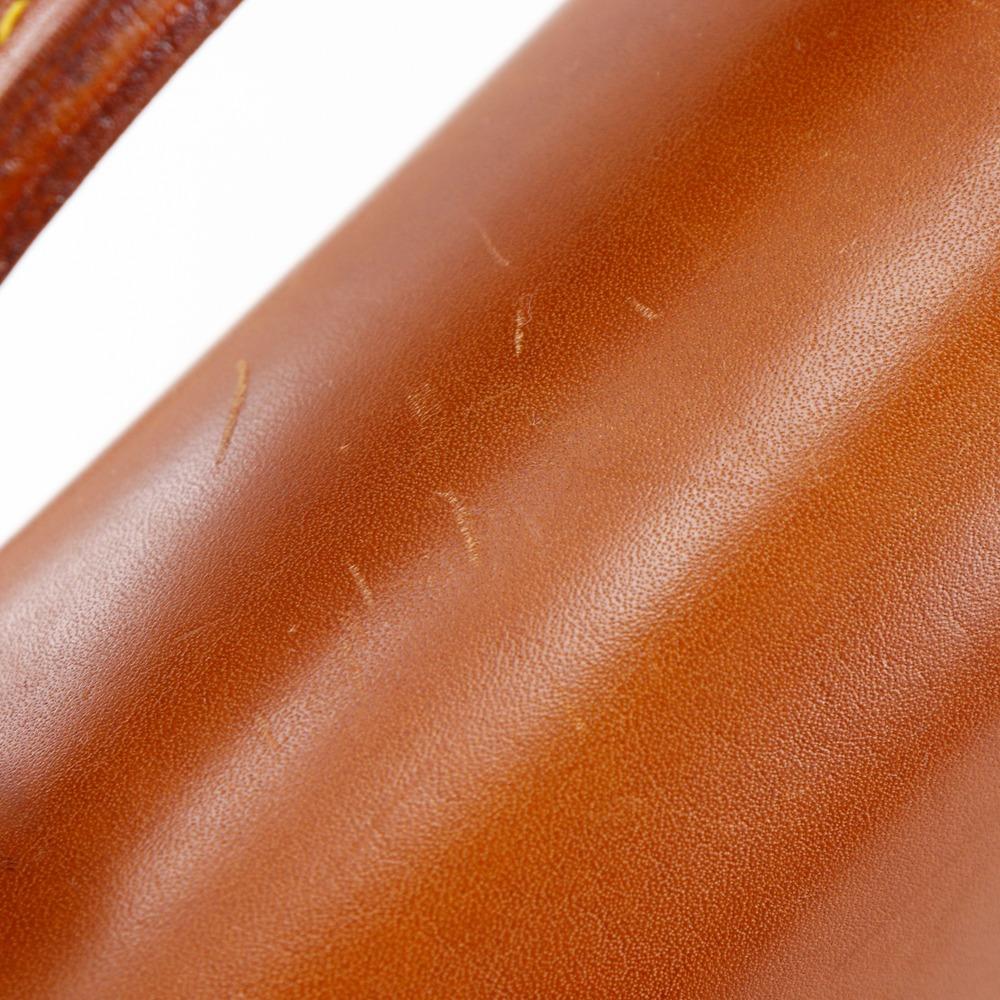 LOUIS VUITTON Selbit Business bag Nume leather vintage Camel Nomad mens Used