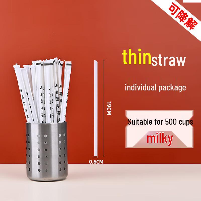 WS Disposable Milk Tea Straws
