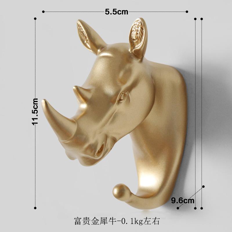 Wall Mounted Animal Head Rack Coat Cap Wall Hanger Horse Giraffe Elk Elephant Hook Decorative Room Decor Bathroom Accessory