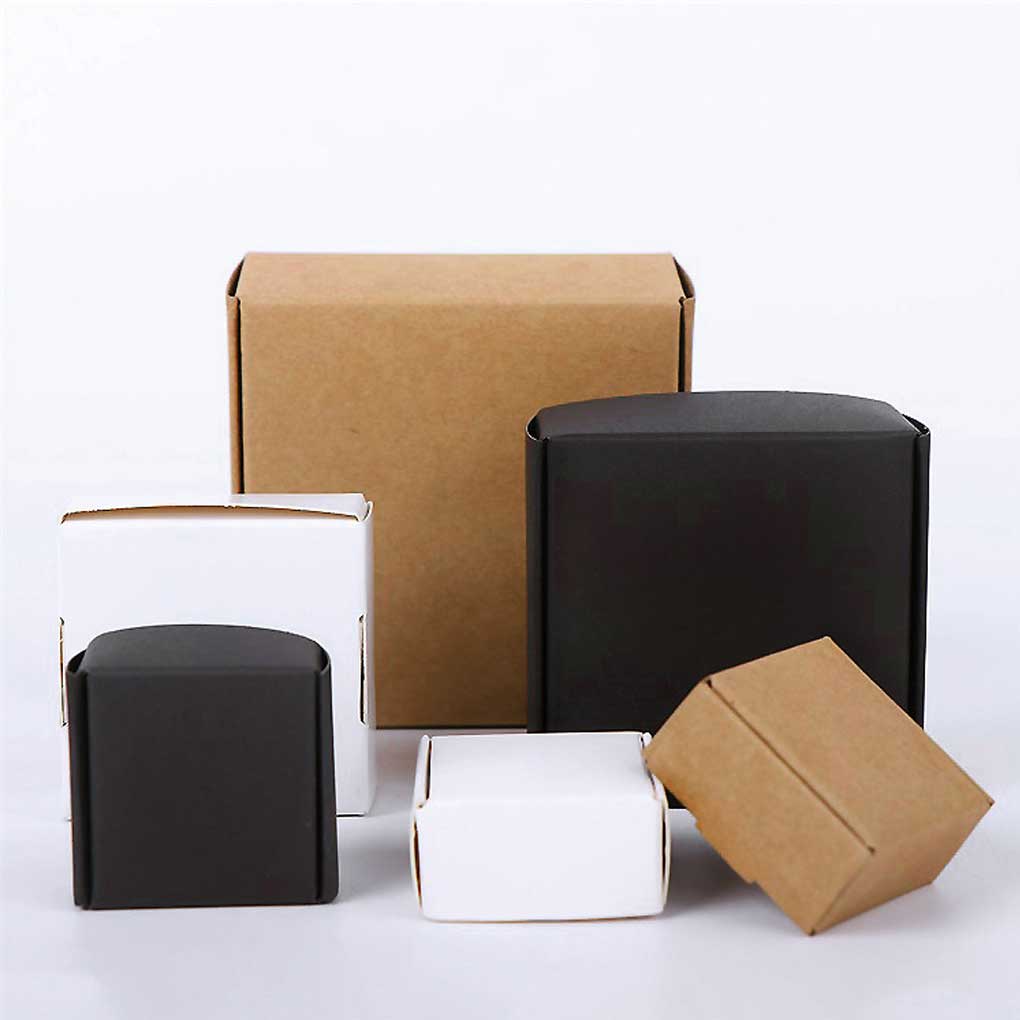 50Pcs Kraft Airplane Box Boxes Pendant Necklace Carrying Cases Charm Storage Case Packaging Packing Favor Gift