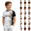 Retro Fußball T-Shirt für Kinder Vintage Fußball Oberteil