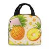 Cartoon Fruit Watermelon Cherry And Pineapples Insulated Lunch Bag Cooler Thermal Food Box Tote Portable Lunch Boxes Container