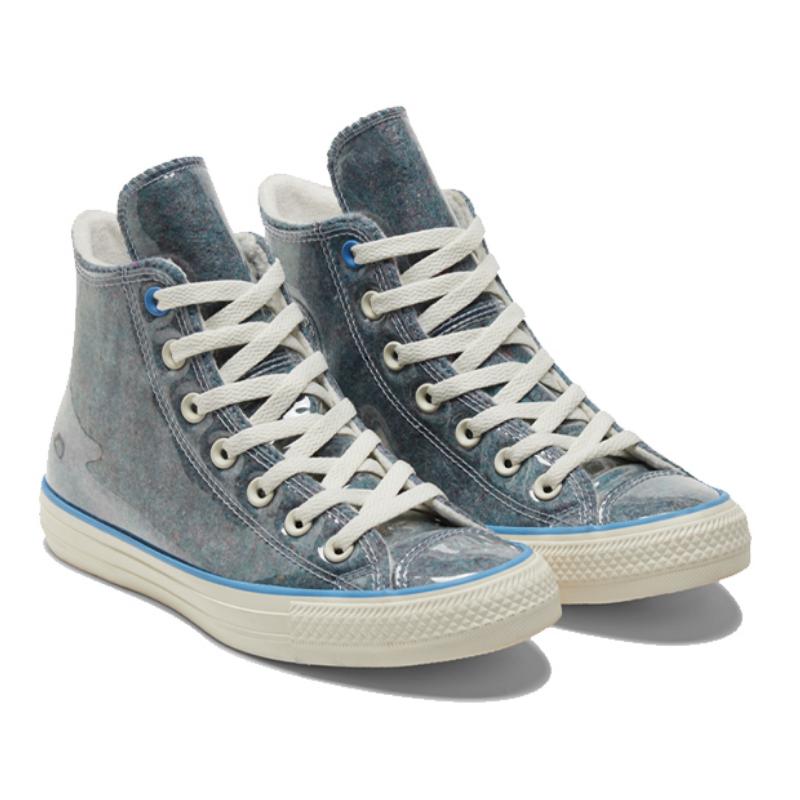 Converse Chuck Taylor All Star Chuck Taylor Vintage Versatile High Top Board Shoes Unisex Blue and White