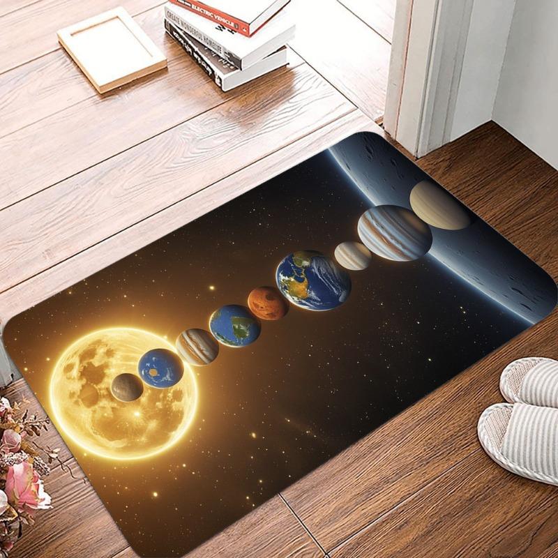 Cosmic Planet Printed Non-Slip Waterproof Doormat Easy Clean Entrance Floor Mat Home Decor Durable Retro Classic and Beautiful