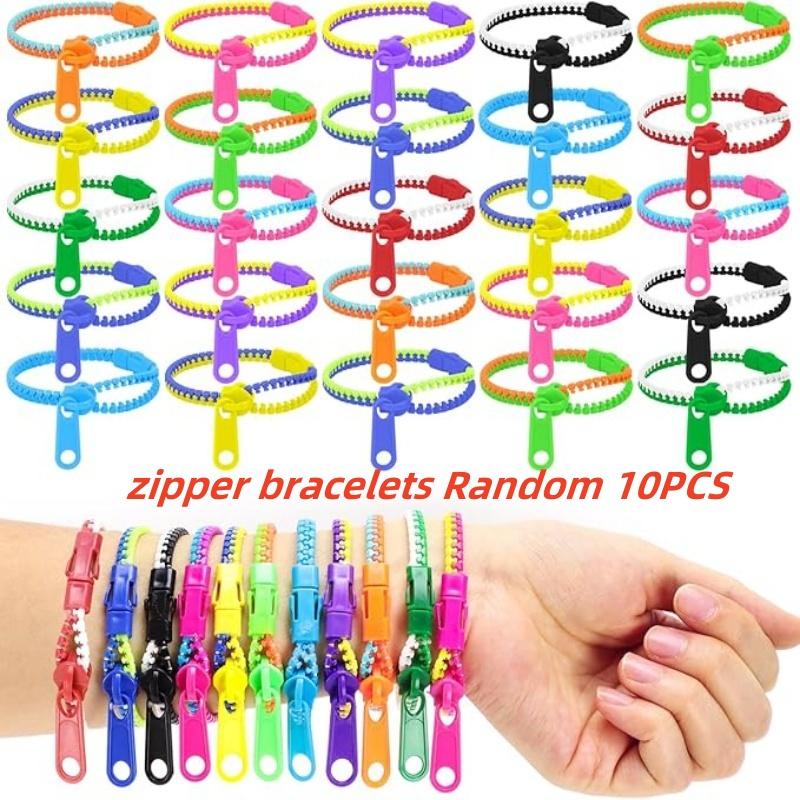 Friendship Fidget Zipper Bracelets Children Sensory Toy Fidgets Friendship Play Bracelets for Classroom Rewards Birthday