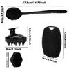 7/4/3 Stück Duschkörperpflege-Set Langer Griff Silikon-Rückenbürste Kopfhautmassagegerät Peeling Gesichtswalze Gua Sha Massagegeräte