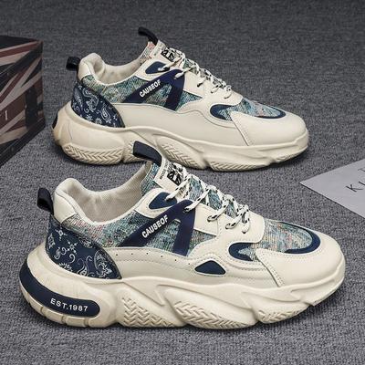 Spring and Autumn Men's Shoes Breathable Shoes Men's Sneakers Trendy Versatile Little White Platform Casual Shoes