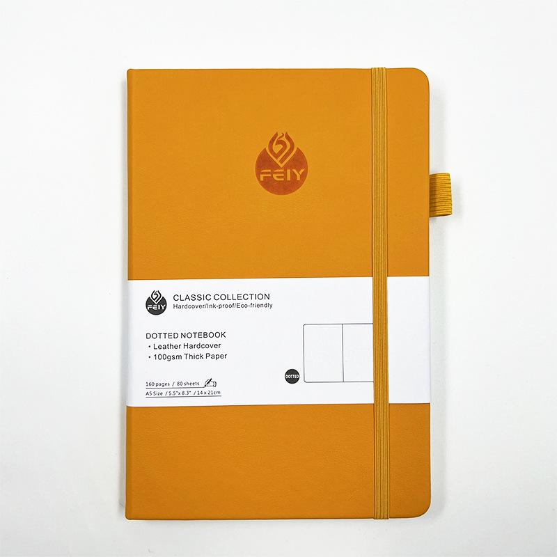 A5 Dot Grid Notebook with Strap - Premium Office & Student Planner Diary