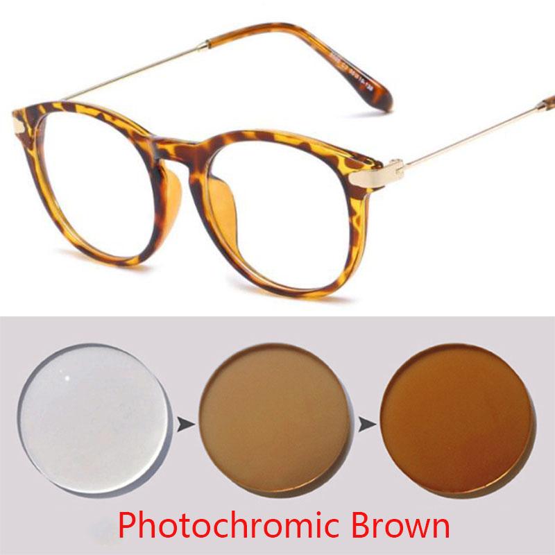 Ochelari Rotunzi Finisați pentru Miopie Femei Bărbați Ochi de Pisică pentru Miopie Ochelari de Student cu Dioptrii Minus -1.0 -1.5 -2.5 Până la -6