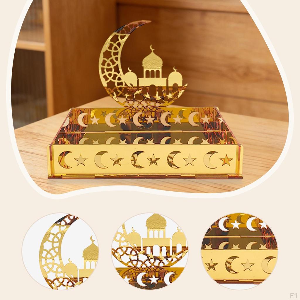 Ramadan Serving Tray Table Decor Gift Versatile Food Storage Container Decoration for