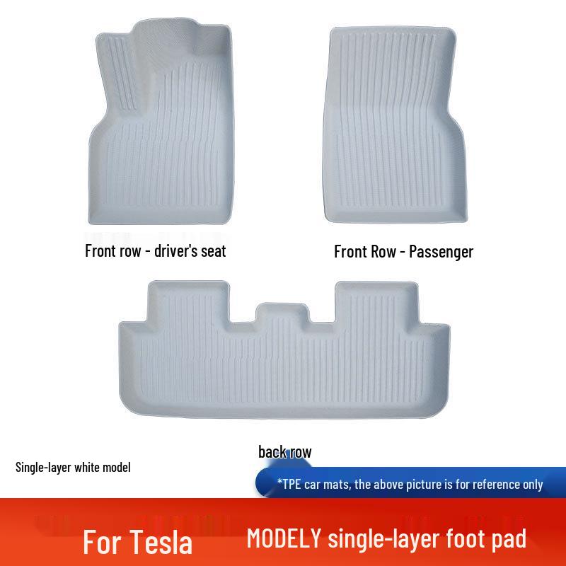 Compatible Tesla Model Y Refresh Floor Mats: 25 Models of TPE Trunk & Car Mats