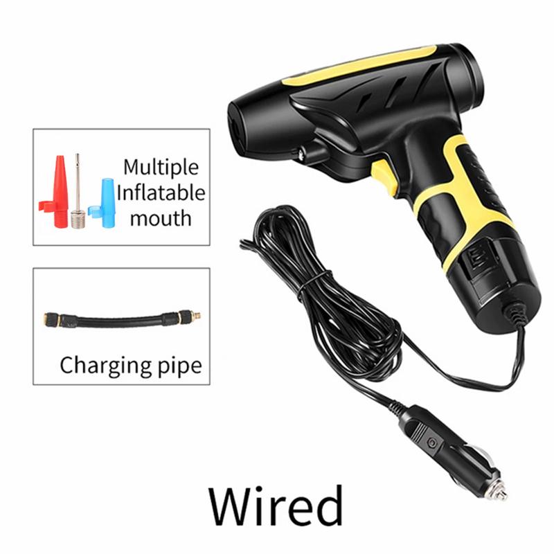 120W Wireless Car Air Pump Handheld USB Air Compressor Pneumatic Tire Inflator With Digital Display With LED Car Pressure Gauge