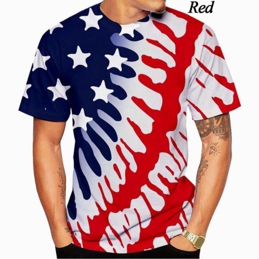 Colorful Tie-D 3D printed men's shirt, unisex short sleeved T-shirt, plus size