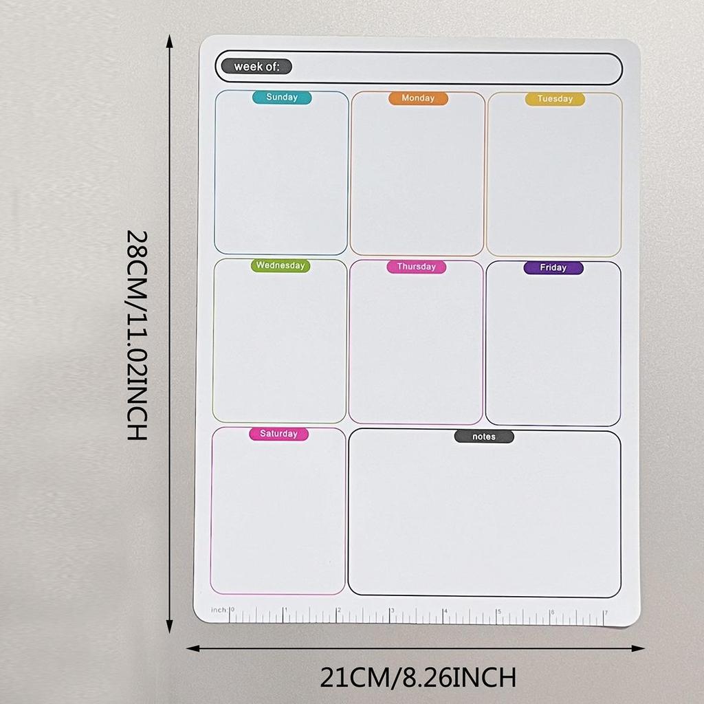 Erasable Magnetic Fridge Planner: Weekly Schedule & Memo Board