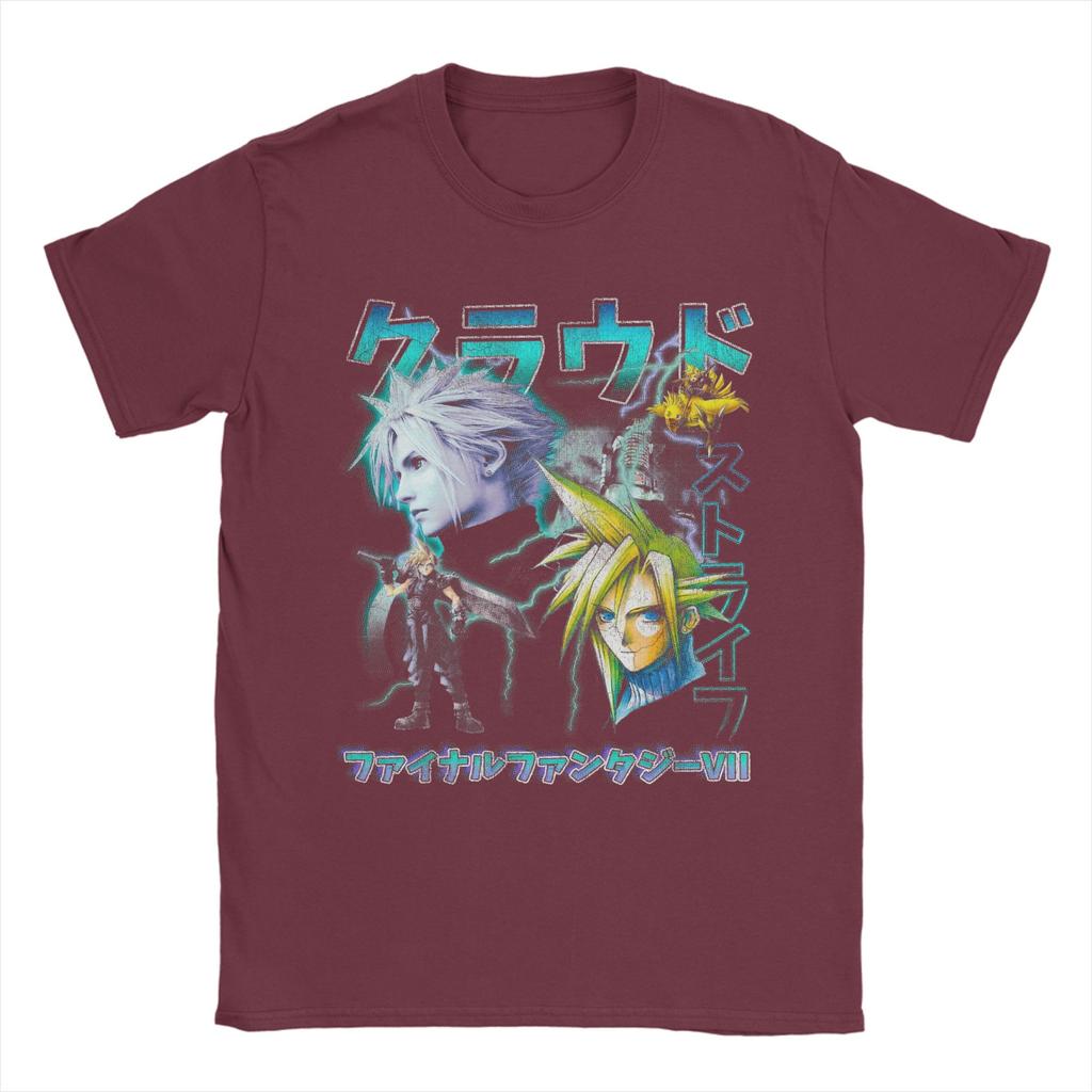 Unisex TShirt Aerith Gainsborough FF Magazine Final Fantasy Cotton Tee Shirt Short Sleeve T Shirt Round Collar Tops Printed